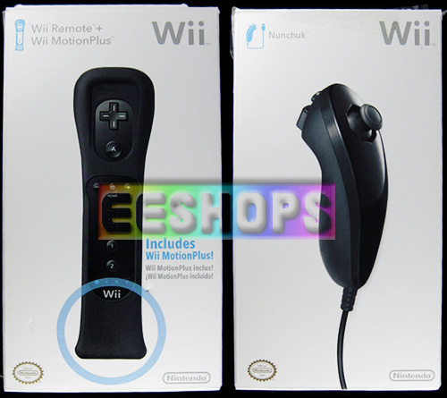 Nintendo Wii Remote Controller + Motion Plus + Nunchuk Bundle