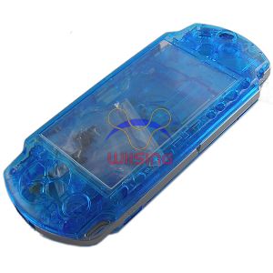 PSP 2000 Housing Shell Case with Button Set (Transparent Blue)