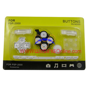 Repair Parts Replacement Buttons for PSP Slim/2000 (White)