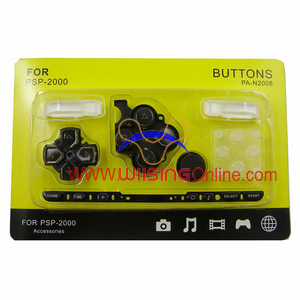 Repair Parts Replacement Buttons for PSP Slim/2000 (Black)