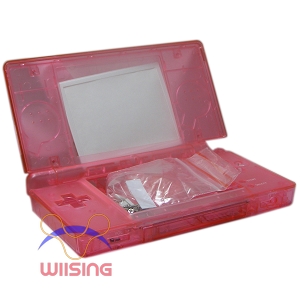 Transparent Pink Housing Shell Case Set for Nintendo DS Lite