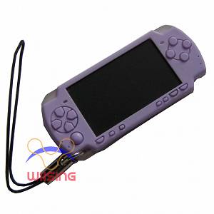 Silicon Decorated pendant-miniature PSP console purple colour