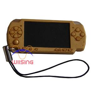 Silicon Decorated pendant-miniature PSP console yellow colour