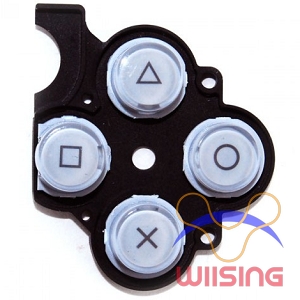 Silver Keystroke with D-Pad rubber for PSP slim (PSP 2000)