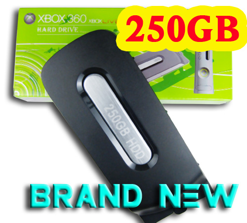 NEW 250GB 250G HDD Hard Drive for Microsoft Xbox 360 Black