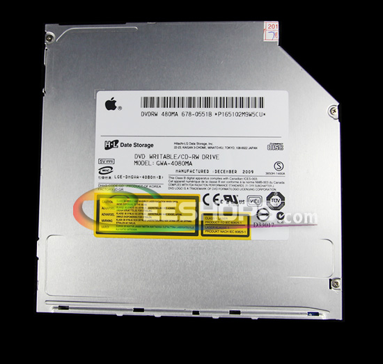 New Apple MacBook Pro SuperDrive 9.5mm Super Slim 8X DL DVD Writable CD RW Burner Slot-in Internal IDE Drive GWA-4080MA