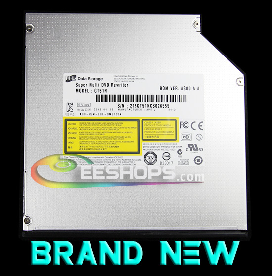 New HL GT51N Super Multi 8X DL DVD RW CD Burner Rewriter 12.7mm Slim Tray-Loading Laptop Internal SATA Drive