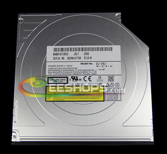 New Matshita Panasonic UJ-862 Ultrathin Super Slim 9.5mm 8X DVD RW Burner Tray-Loading IDE Internal Drive