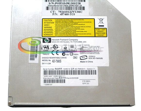 New Sony NEC AD-7560S 7580S SuperDrive 8X DL DVD RW Burner 24X CD-R Writer Tray-Loading 12.7mm Slim Internal SATA Drive