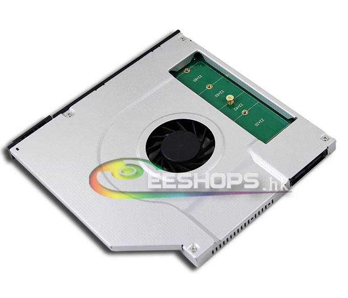 Notebook PC 9.5mm SATA CD DVD Optical Drive Replacement 2nd M.2 PCIE3.0 SSD Caddy Enclosure Internal CPU Cooling Fan Radiator