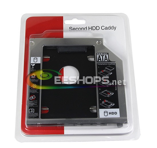 Second Hard Disk Drive Enclosure 2nd HDD SSD Caddy DVD Optical Bayfor Samsung Series 3 NP300 NP300E5E NP300E7A Notebook PC