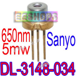 Sanyo DL-3148-034 Bar Code Scanner Laser Diode 635nm 5mW 5.6mm Can