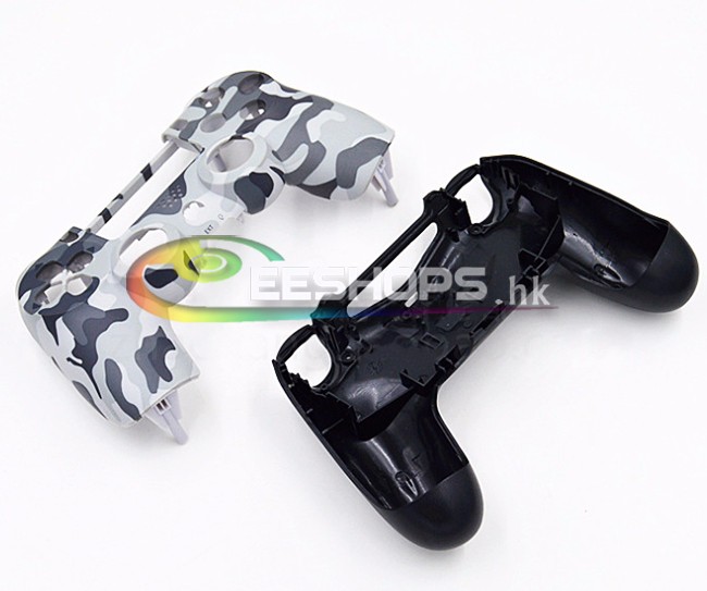 Best New Top & Bottom Outer Cover Housing Shell Case Grey Camouflage Pattern for Sony PlayStation 4 PS4 Wireless Controller Replacement Part